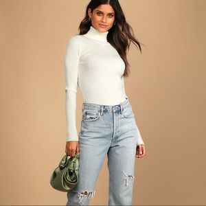 Hm White Knit Turtleneck Sweater | Poshmark